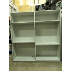 Grey Wooden 8 Shelf Adjustable Book Case Shelving Unit